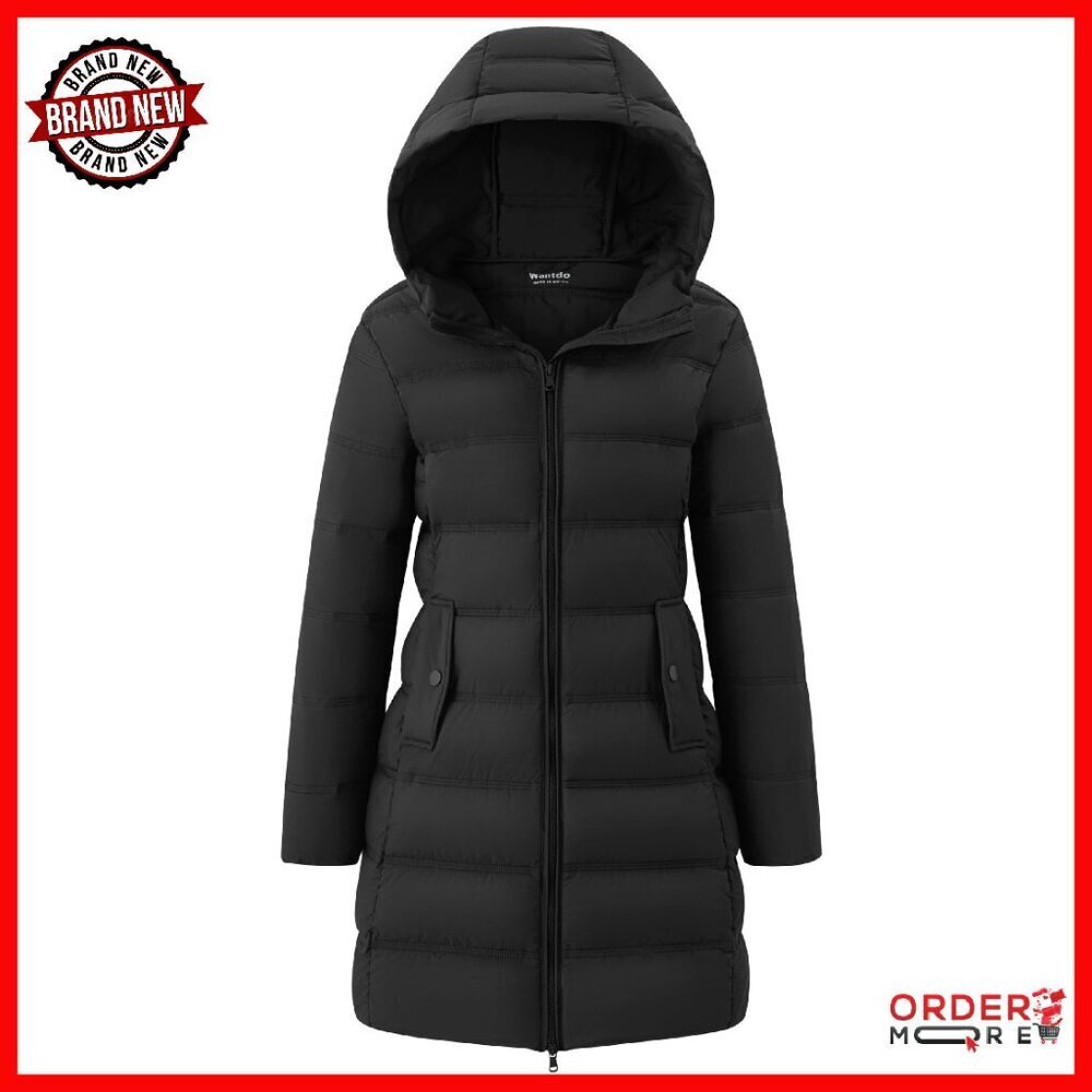 Women's Slim Fit Puffer Coat Lightweight Winter Jacket Hooded Warm